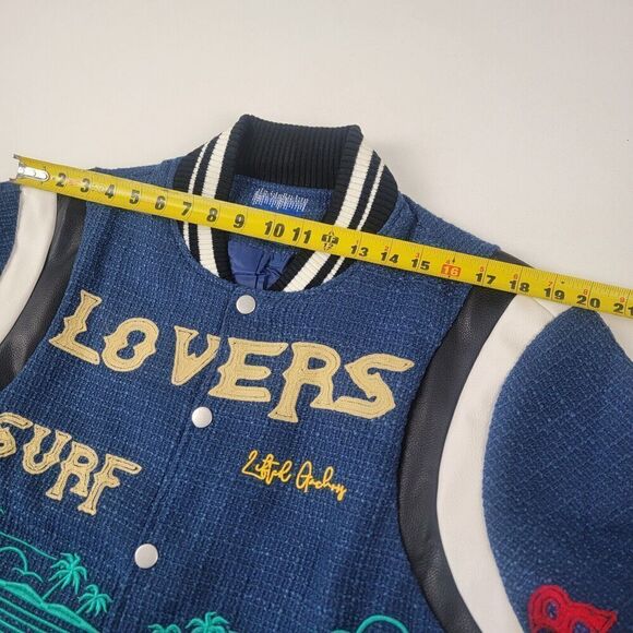 Lifted Anchors Lovers Surf Club Varsity Letterman Jacket Men's Large NWT - Picture 6 of 12